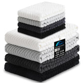 Toallas QAJ de algodón 400 g/m², alta absorción para derrames en la cocina.