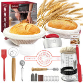 Qalvyn kit de fermentación oval para pan, cestas que favorecen una corteza crujiente.