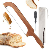 Cuchillo QikFas para pan masa madre, corte preciso de la corteza.