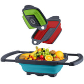 QiMH coladores desplegables, set de 3, ideal para enjuagar pasta y verduras