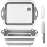 QiMH tabla de corte plegable con cuchillo incluido para cocina y camping