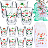Vaso de chupito navideño Qinyoung de 2 onzas para brindis festivos