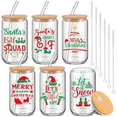 Vasos Qinyoung de cristal con motivos navideños para chocolate caliente.