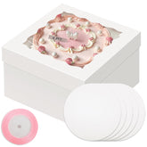 Caja pastel blanca qiqee con ventana para regalo