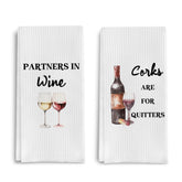 Qpenm toallas de cocina con temática de vino, ideales para uso diario.