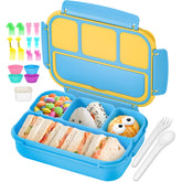 QQKO Bento para niños en azul, cómodo y portátil para la escuela