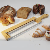 Qtaikong cuchillo pan ajustable: corte preciso para hogazas.