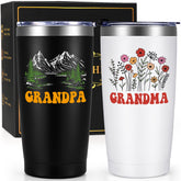 Qtencas tumbler aislado de 20oz para abuelos, negro y blanco, perfecto para viajes