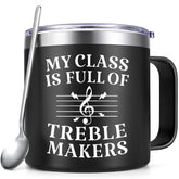 Qtencas taza para profesor de música frente, regalo ideal para el día del maestro.