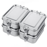 QTLCOHD caja-almuerzo-metal 4unidades, ideal para llevar comidas diarias.