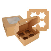 qtlcohd caja cupcakes con ventana para ver relleno y transporte seguro