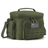 QT&QY bolsa táctica para almuerzo en frontal, ideal para comidas seguras en el trabajo.
