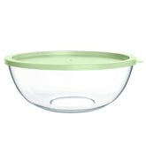 Quald bol grande de mezcla en vidrio transparente, ideal para preparaciones grandes.