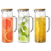 Jarra Quald de vidrio con tapa 50 oz para bebidas frescas y almacenamiento.