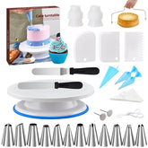 QUELLANCE kit decoracion tortas: torno giratorio de 11 pulgadas para patrones consistentes