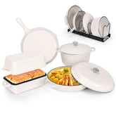 Conjunto QuliMetal de ollas y sartenes esmaltadas para cocina diaria y presentación