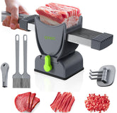 Cortador de carne QYKIC muestra 18 rodajas uniformes para carne fresca