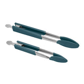 Rachael Ray Lil’ Huggers pinzas de 9 pulgadas con agarre cómodo y bloqueo para almacenamiento.
