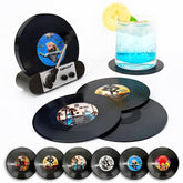 RADIXIUM posavasos vinilo coleccion 6: protege la mesa con estilo retro.