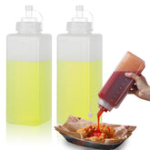RAMFIYN dos botellas grandes frente para ver la capacidad y ergonomía en la cocina
