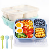RASUSS caja bento con 3 compartimentos para porciones equilibradas.