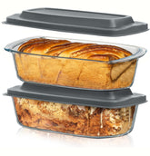 Razab molde para pan 1800 ml en set de 2, ideal para hornear y servir