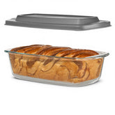 Razab pan de molde de vidrio 1800 ml listo para hornear pan y pasteles.