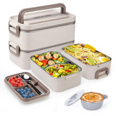 Reabulun caja bento de dos niveles para almuerzos equilibrados en casa o trabajo.