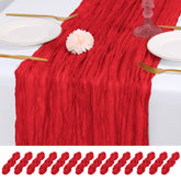 RealBox mantel gasa roja 108in bohemio: ideal para mesas grandes