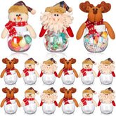 Tarro navideño Reallnaive con tapa Santa, ideal para regalos y dulces festivos.