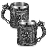 Taza dragón medieval Reallnaive, 15oz, ideal para colección y noches temáticas