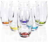 Vasos Red Co. 16 onzas multicolor para agua, fáciles de identificar.