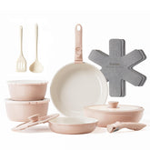 Set de ollas y sartenes cerámicas Redchef de 16 piezas para cocina diaria.