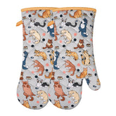 Manoplas RED LMLDETA con diseño gato para protección cálida en la cocina