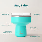 REDUCE Saltini, diseño sin cristal, ideal para fiestas al aire libre.