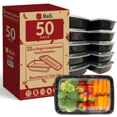Reli contenedores de 32 onzas para preparación de comidas, prácticos