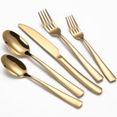 Remoxye juego-cubiertos-oro-plata para 8 personas, elegante para cenas diarias o eventos.