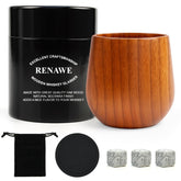 Vaso Renawe whisky con interior de madera carbonizada para realzar sabores.