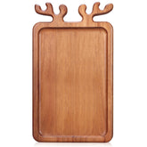 Bandeja Renawe para aperitivos con madera de acacia, ideal para servir embutidos.