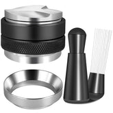 Reoszeank kit espresso 58mm distribuidor-tamper en acción para extracción uniforme