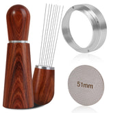 Reoszeank WDT con mango de madera y 8 agujas para distribución