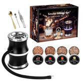 Respiro ahumador eléctrico para whisky con luces de diodos, infusiones precisas en casa.