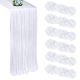RestfulGlow mantel de gasa blanco de 10 pies, ideal para bodas y fiestas.
