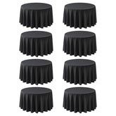 Mantel RestfulGlow para mesa redonda de 90 pulgadas, ideal para banquetes elegantes.