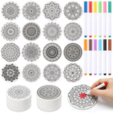 Resurhang posavasos mandala cerámico colorido protege la mesa con estilo.