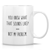Taza Retreez de cerámica con humor sarcástico, ideal para empezar el día.