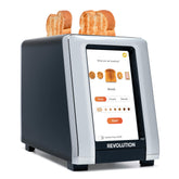 Tostadora Revolution R180 Connect vista frontal con pantalla táctil para un tostado preciso