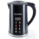 REVOTRA 1.7L olla eléctrica con interior de acero inoxidable para bebidas puras y sabor intacto