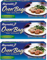 Bolsas Reynolds para horno de 16x17 pulgadas listas para asar y sellar jugos.