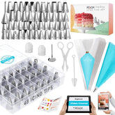 RFAQK set de 74 boquillas para decorar pasteles, resultados profesionales en casa.